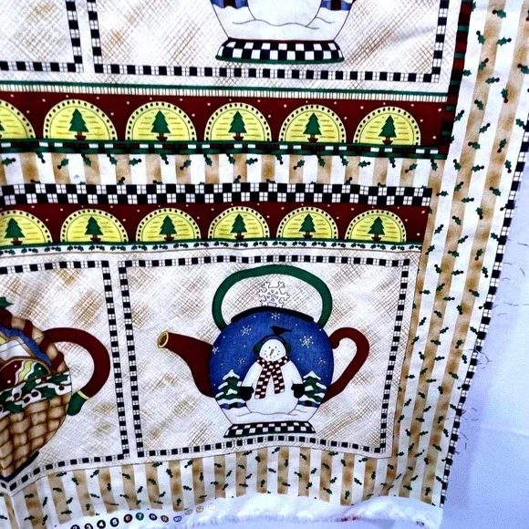 Vtg Debbie Mumm Mumms the Word Christmas Fabric Panel DIY Apron Oven Mitts Santa - Picture 9 of 16